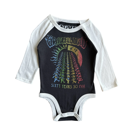 GRATEFUL DEAD 60 YEARS RECYCLED RAGLAN ONESIE