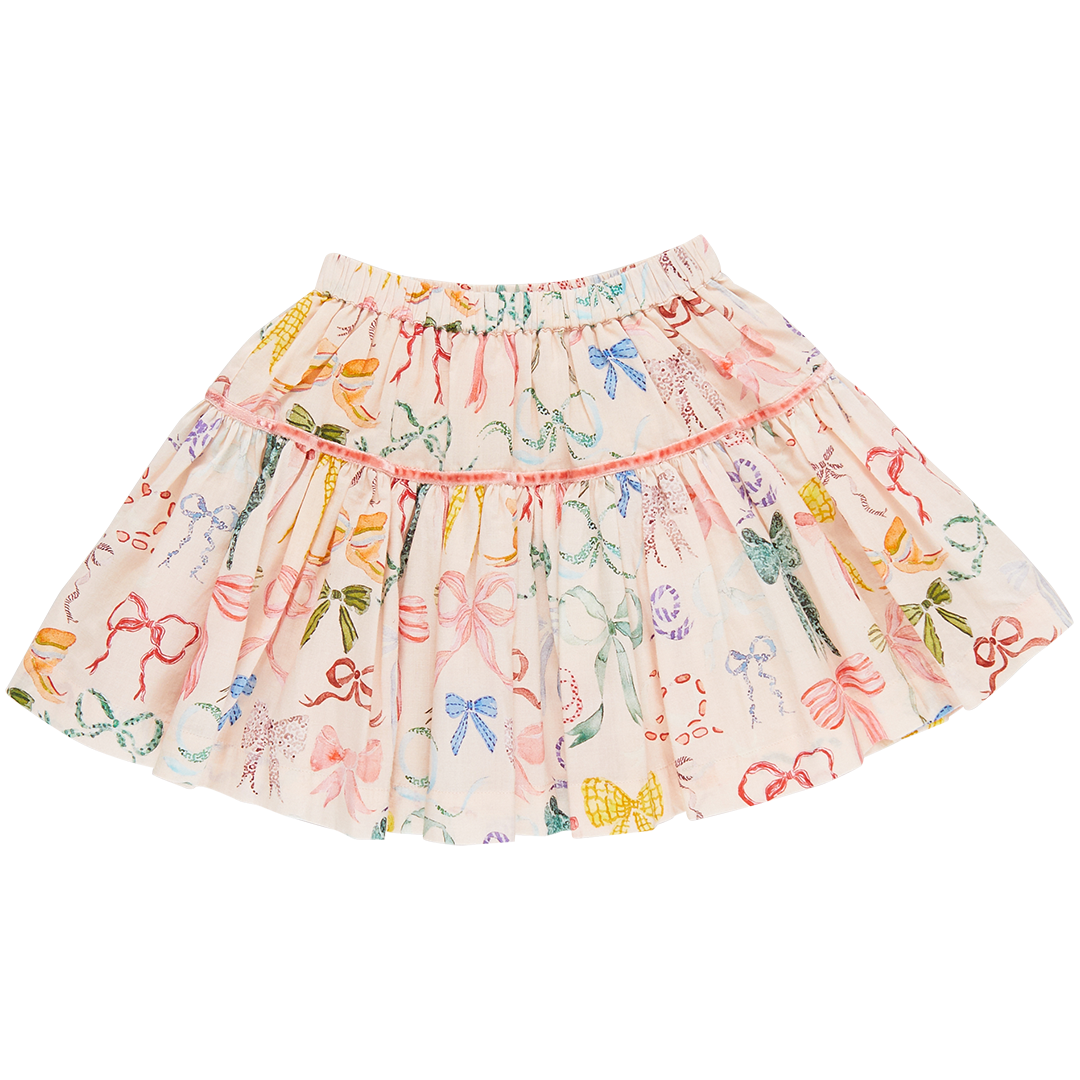 Maribelle Skirt - Watercolor Bows front