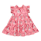 Jennifer Dress - Pink Candy Cane Santa
