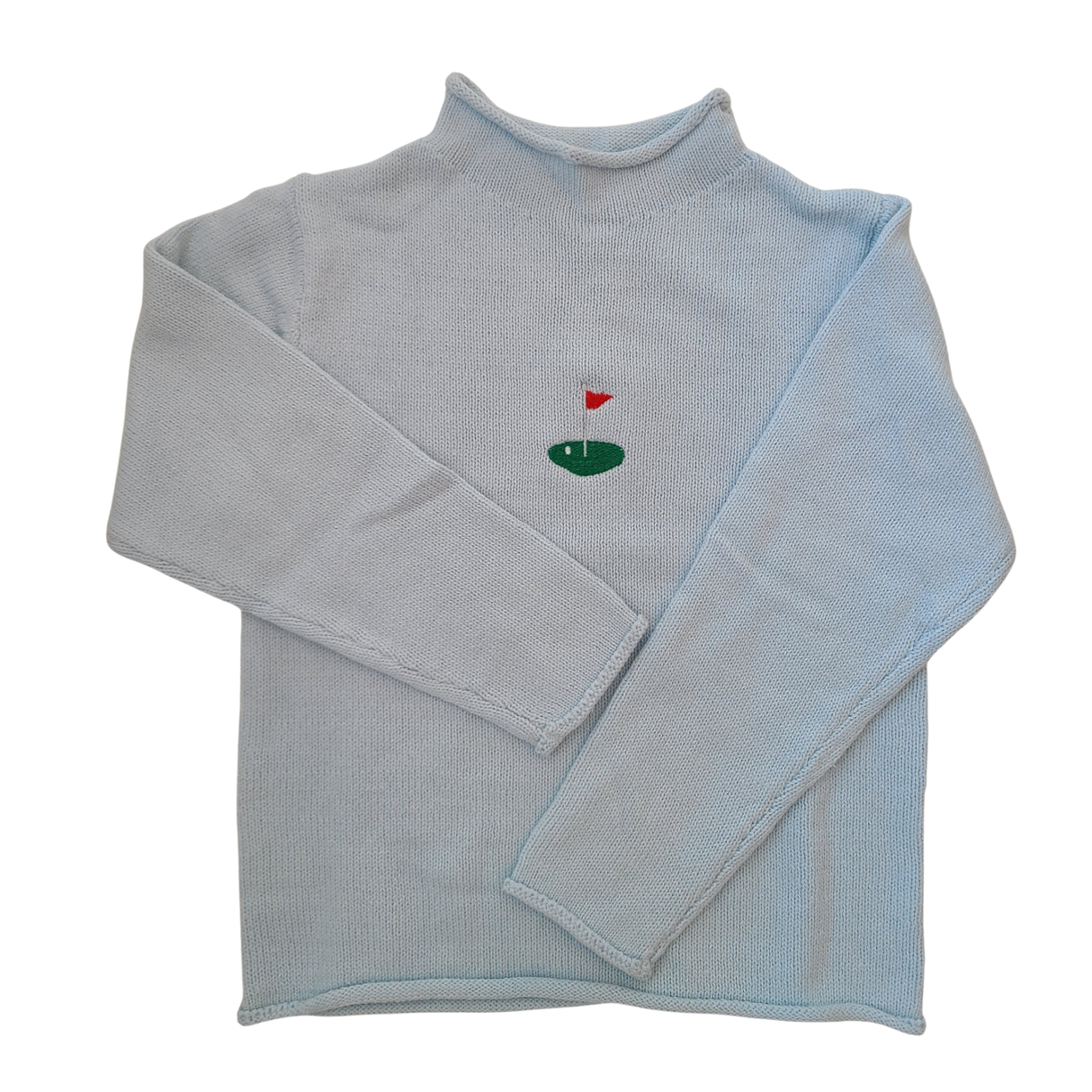 Golf Rollneck Sweater in Light Blue