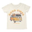 Good Vibes Short Sleeve Tee in Natural front