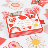 Groovy Love Shaped Stickers