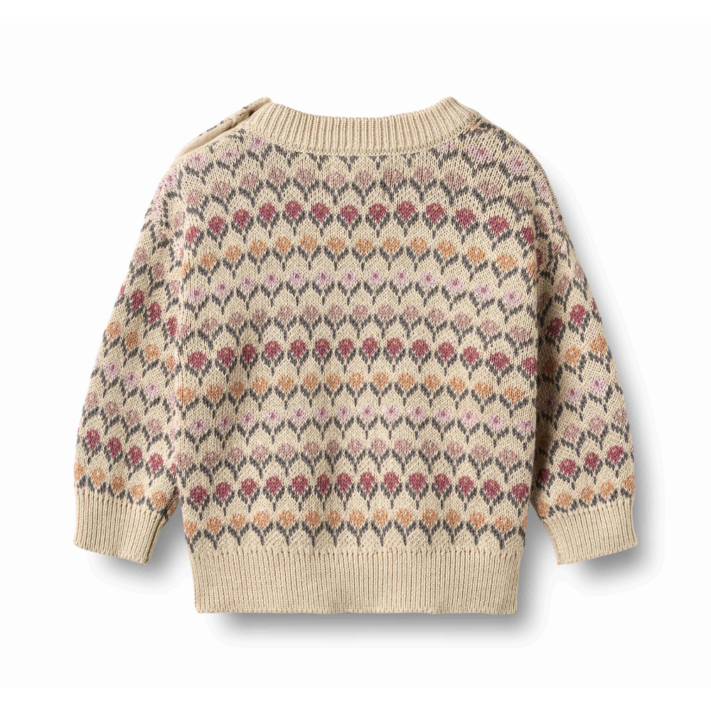 Harlow Jacquard Pullover in Off White