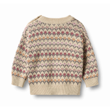 Harlow Jacquard Pullover in Off White
