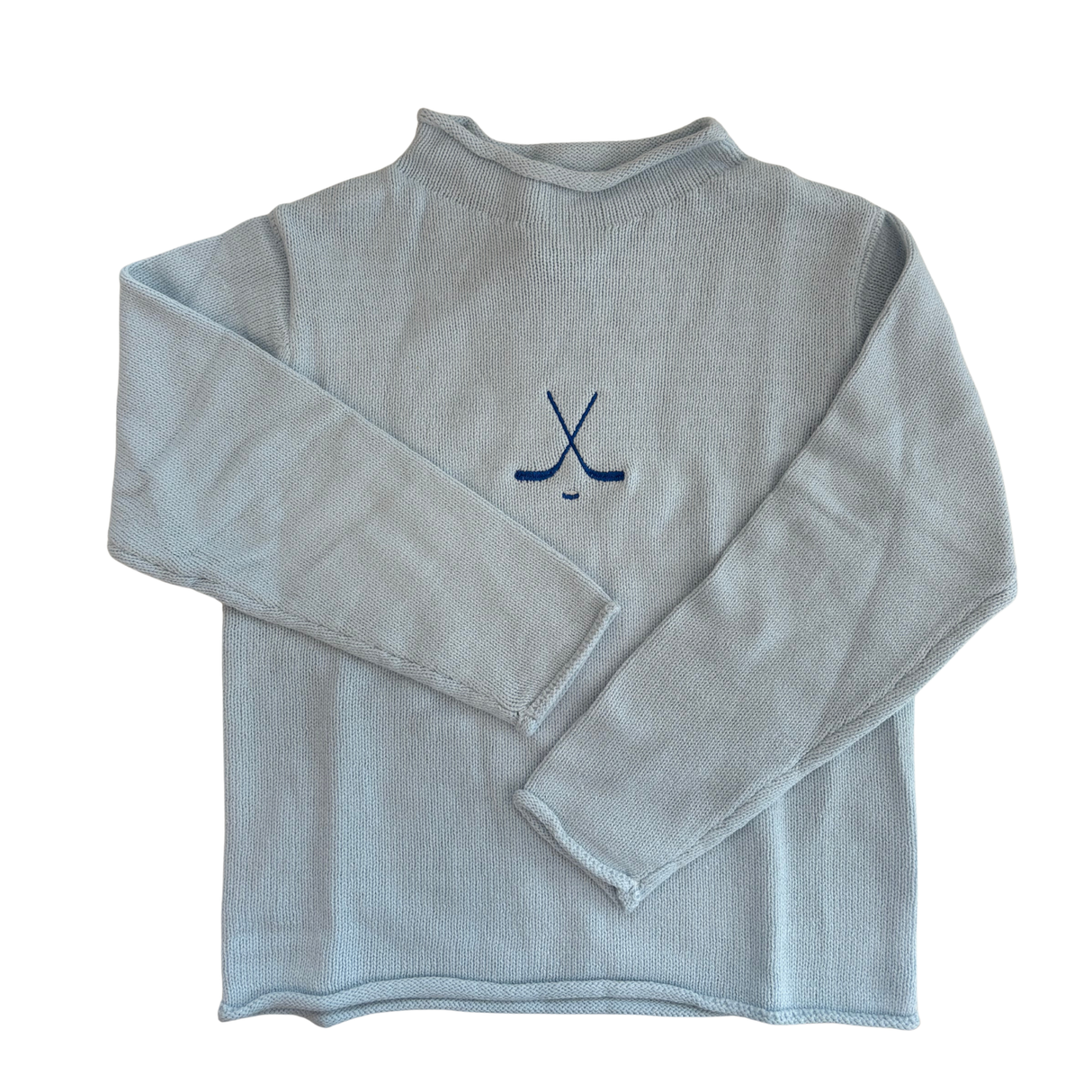 Hockey Rollneck Sweater in Light Blue
