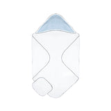 Diamond Baby Towel + Wash Set in Light Blue/Navy