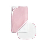 Diamond Baby Towel + Wash Set in Pink/Rosewood
