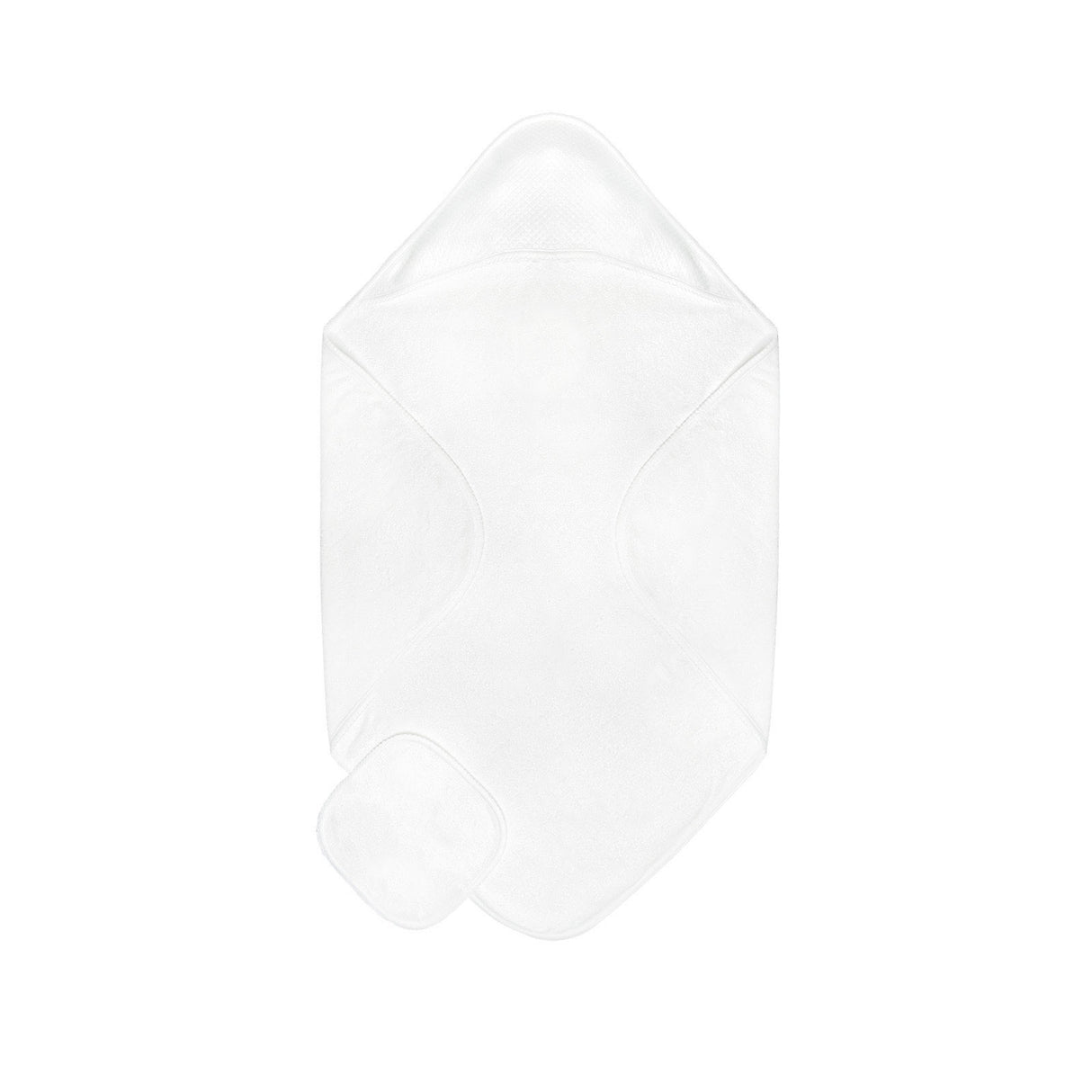 Diamond Baby Towel + Wash Set in White