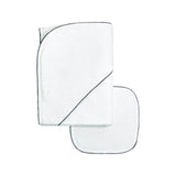 Terry/Picot Baby Towel + Wash Set in Navy