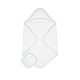 Terry/Picot Baby Towel + Wash Set in Navy