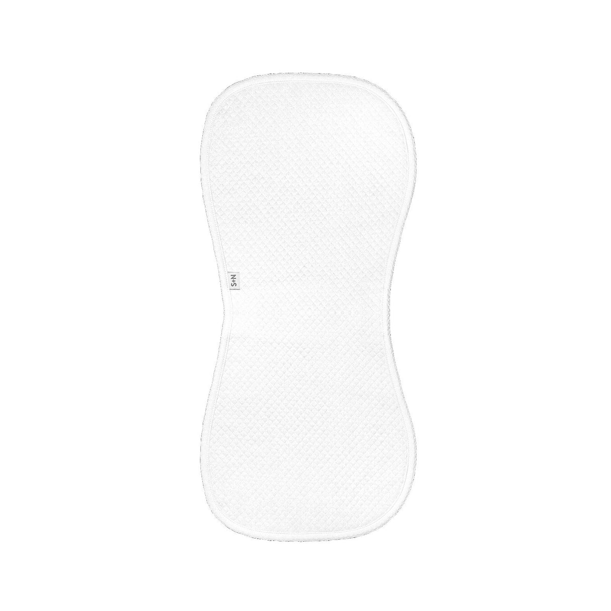 Diamond Baby Burp Cloth in White