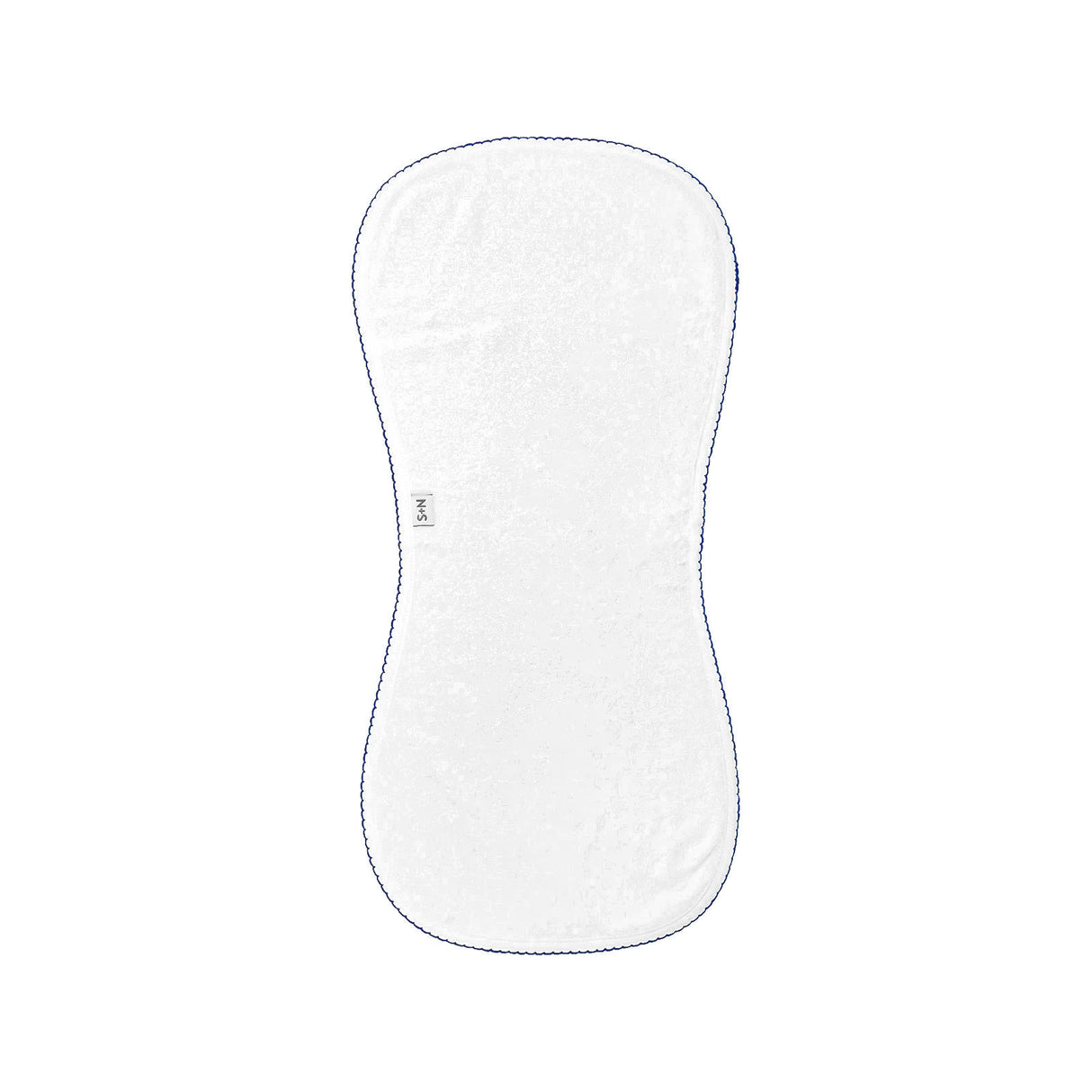 Terry/Picot Baby Burp Cloth in Navy