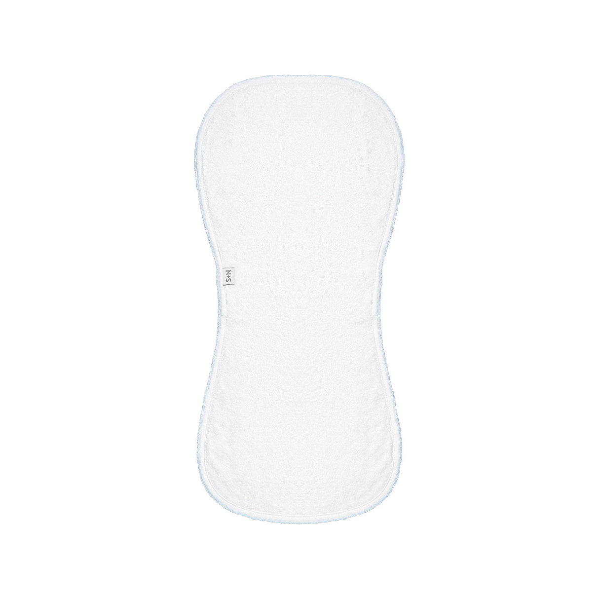 Terry/Picot Baby Burp Cloth in Light Blue