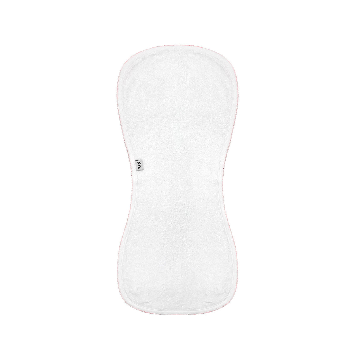 Terry/Picot Baby Burp Cloth in Light Pink