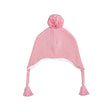 Knit Pom Pom Hat in Light Pink