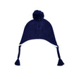 Knit Pom Pom Hat in Navy