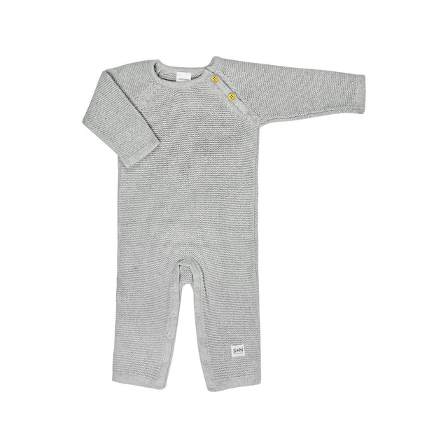 Baby Cozy Knit Romper in Grey