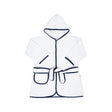 Kids Terry Cotton Bathrobe in Navy