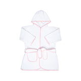 Kids Terry Cotton Bathrobe in Light Pink