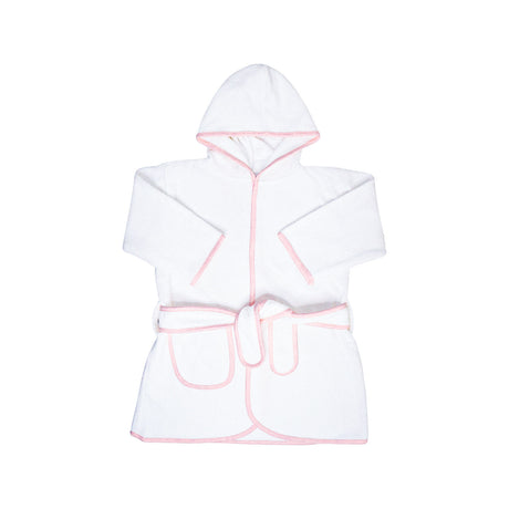 Kids Terry Cotton Bathrobe in Light Pink