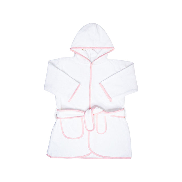 Kids Terry Cotton Bathrobe in Light Pink