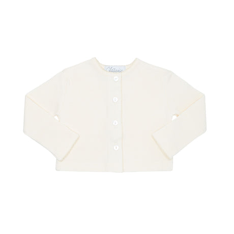 White cardigan on a white background