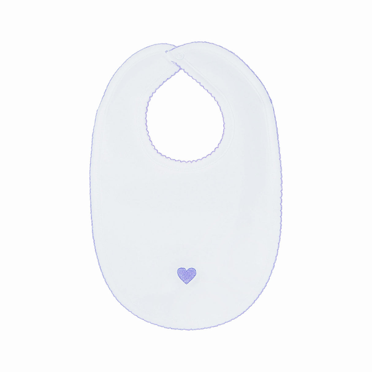 Embroidered Bib - Lavender Love