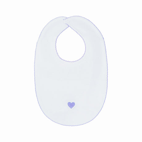 Embroidered Bib - Lavender Love
