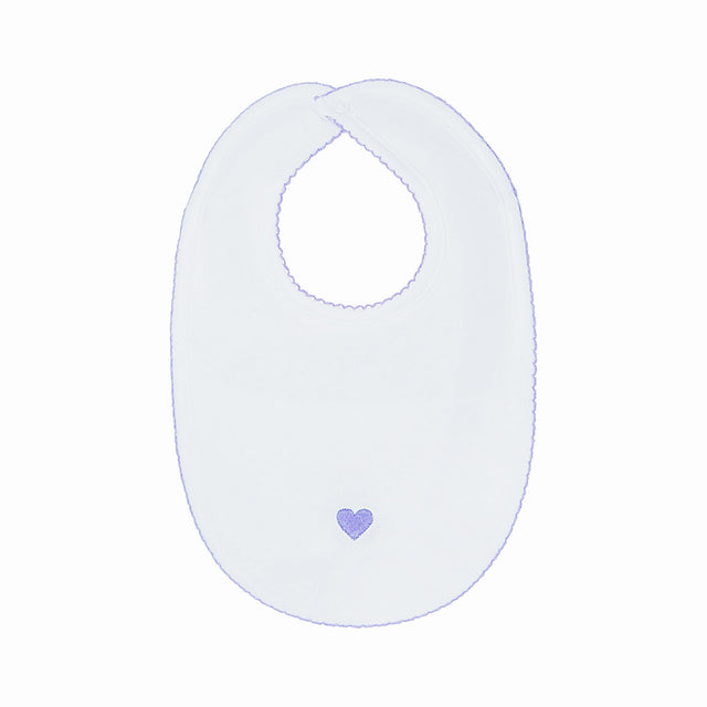 Embroidered Bib - Lavender Love