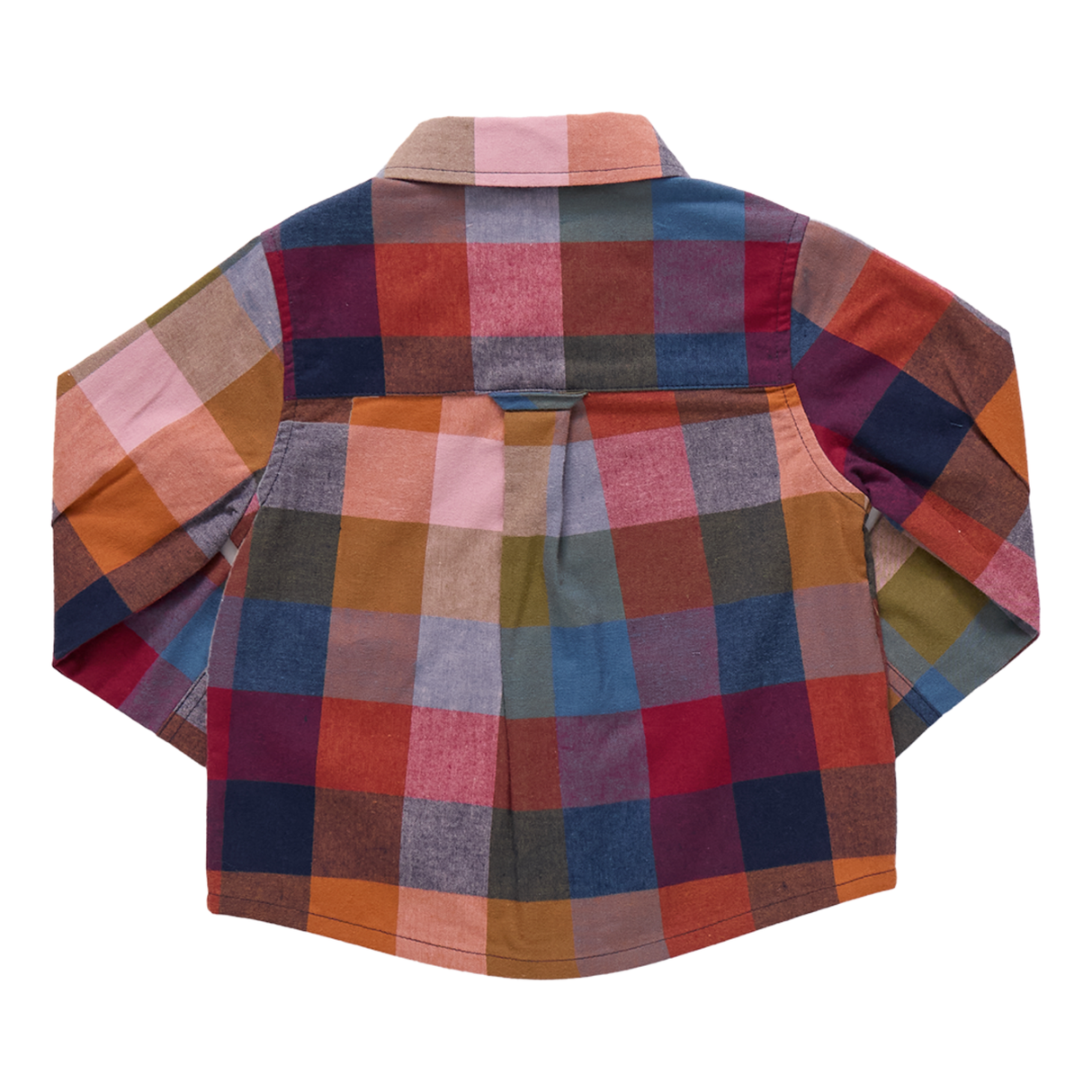 Colorful plaid shirt on a white background