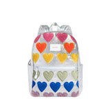Kane Backpack in Metallic Fuzzy Hearts