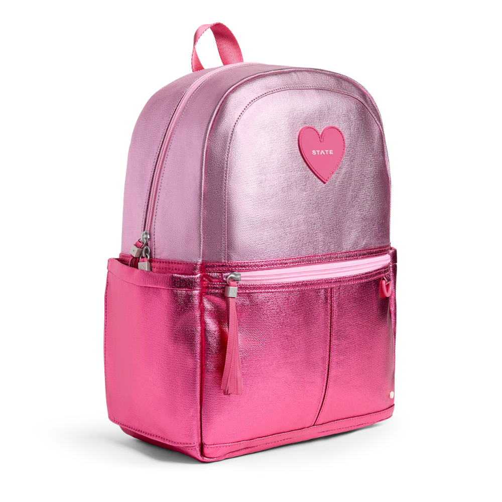 Kane Backpack in Metallic Pink/Hot Pink Colorblock