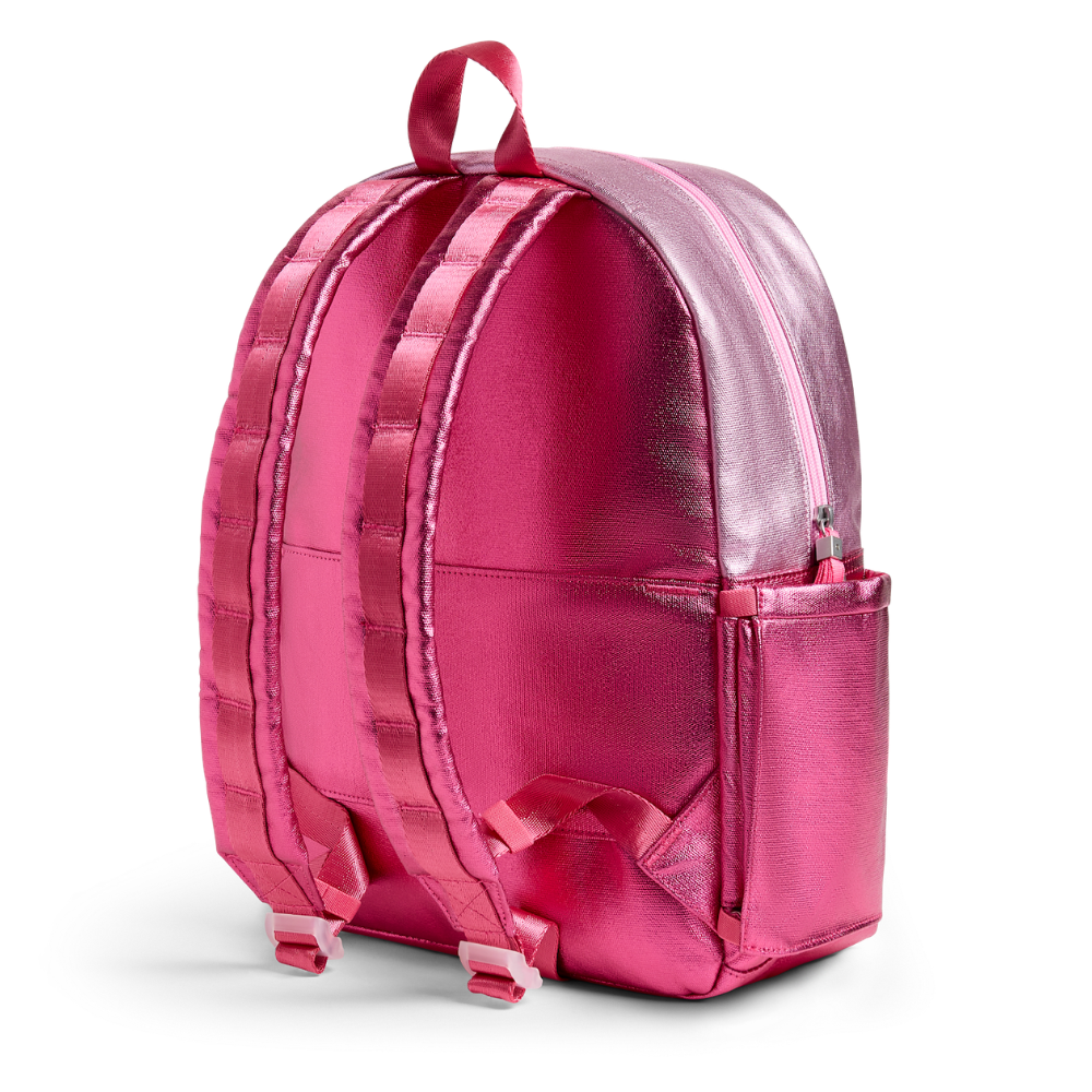 Kane Backpack in Metallic Pink/Hot Pink Colorblock