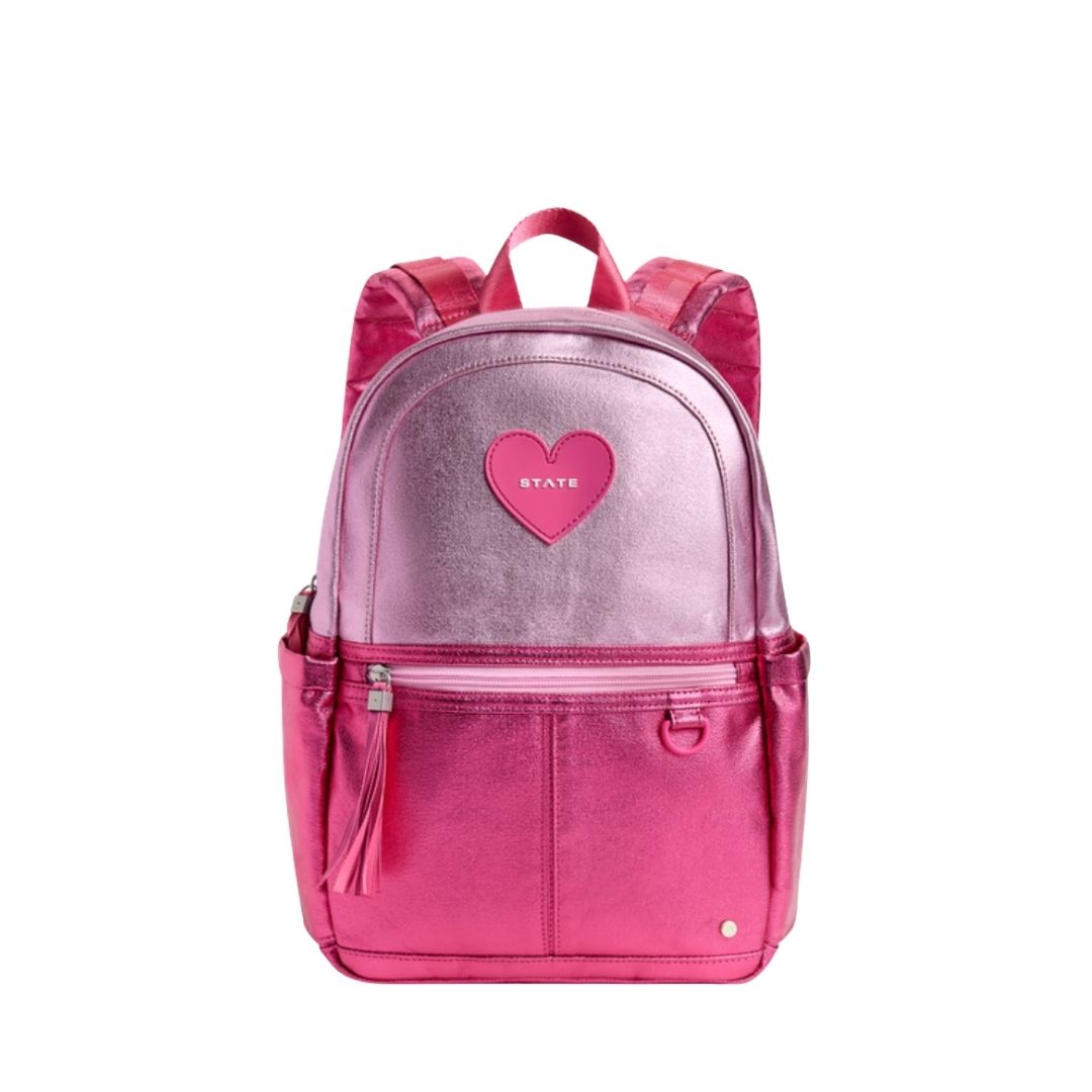 Kane Backpack in Metallic Pink/Hot Pink Colorblock