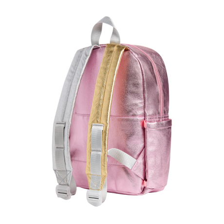 Kane Mini Backpack in Metallic Pink/Silver