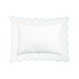 Scalloped Trim Pillow in Light Blue