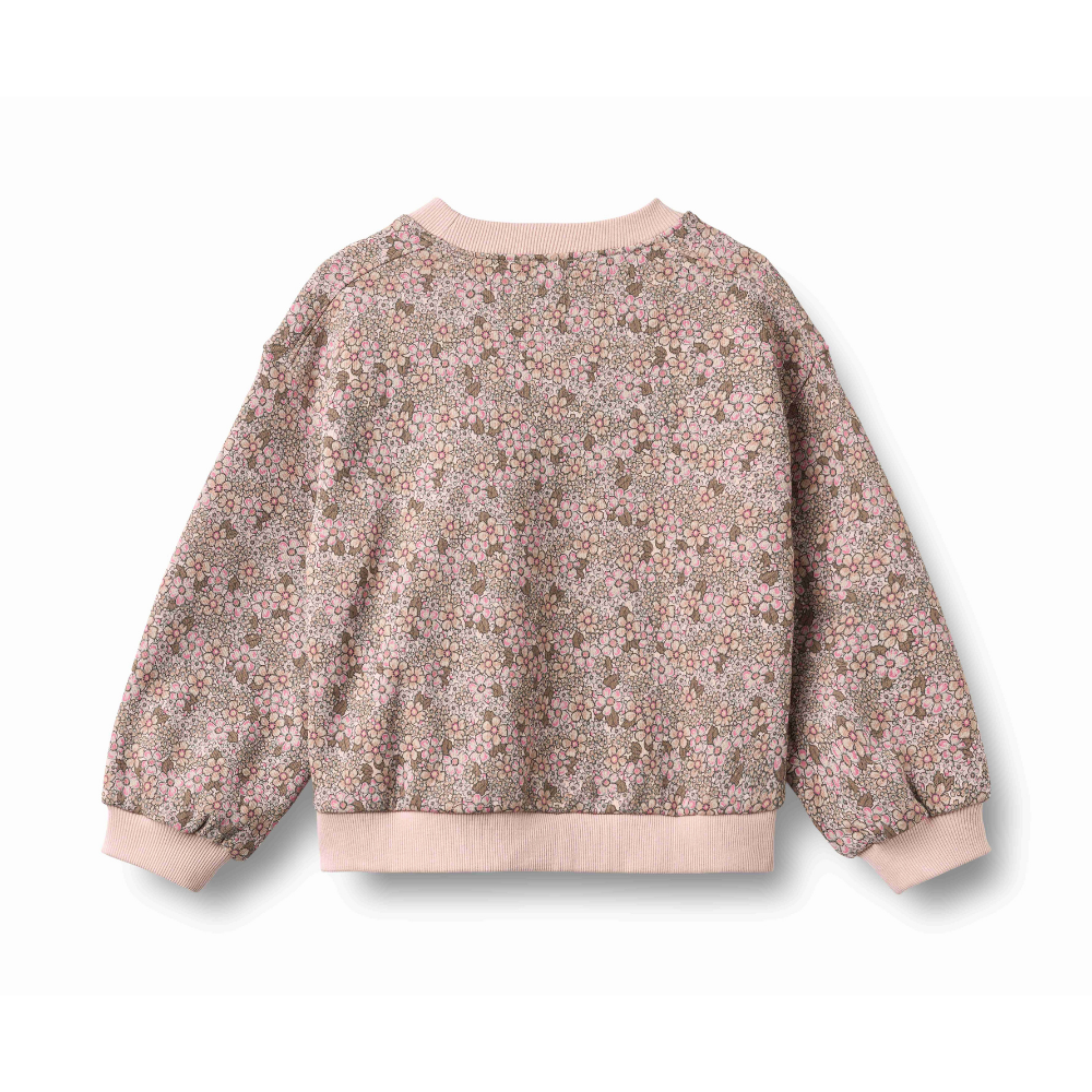 Lia Sweatshirt in Rose Brown Flowers