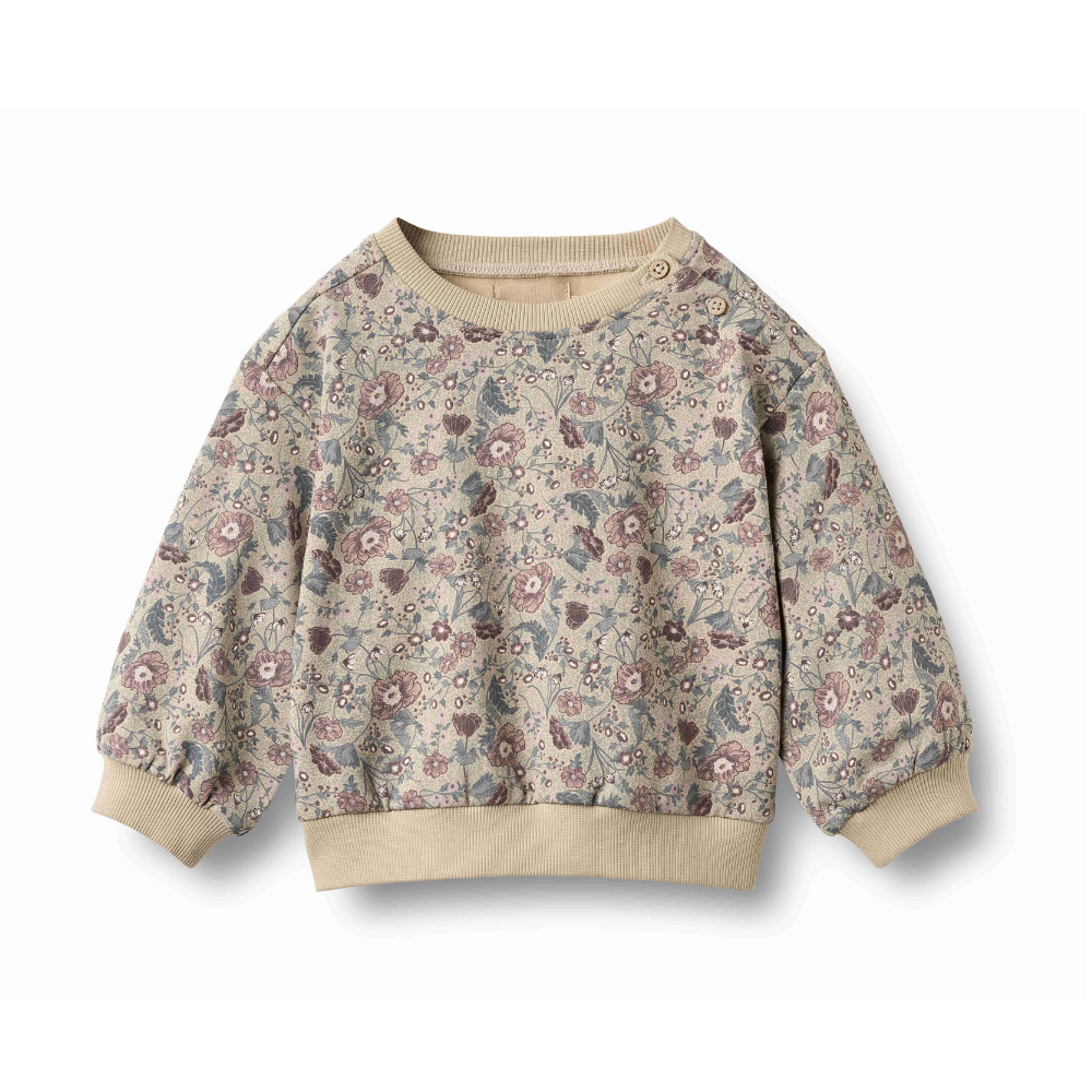 Lia Sweatshirt in Soft Sand Flowers