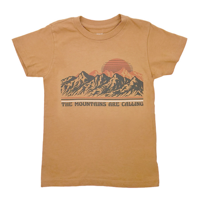 Mountains Are Calling Tee in Rust