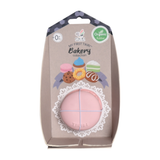 Macaroon Natural Rubber Teether, Rattle & Pretend Play