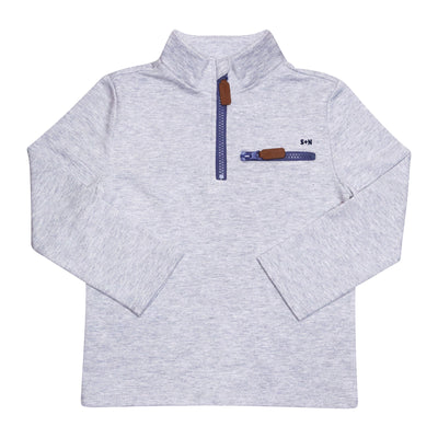 Max Half Zip Sweatshirt in Heather Grey Product Shot