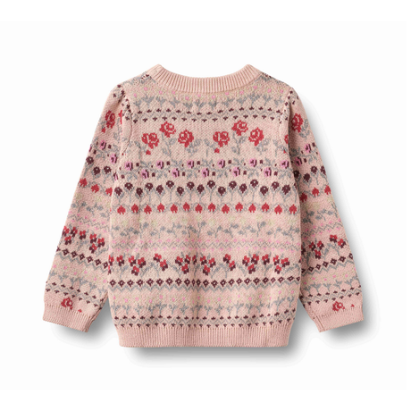 Mikmak Jacquard Pullover in Dim Rose