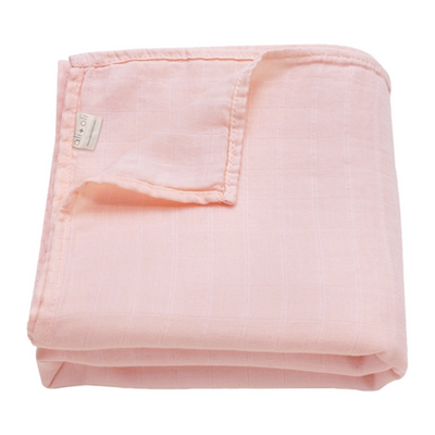 Muslin Swaddle Blanket in Soft Pink