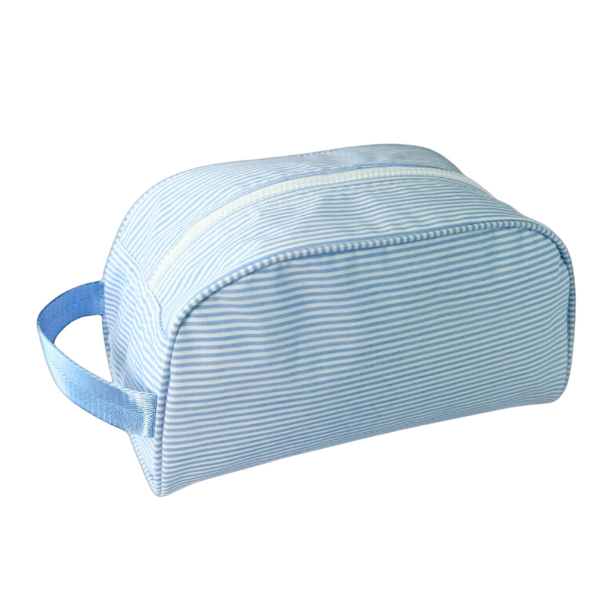 Seersucker Traveler Bag in Blue - Wipeable