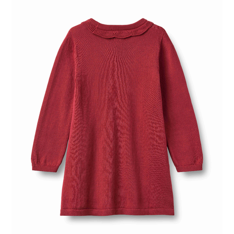 Nannie Long Sleeve Knit Dress in Red Cherry