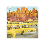 Yellow taxi book on white background