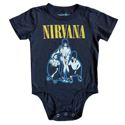 Nirvana Short Sleeve Onesie in Vintage Black