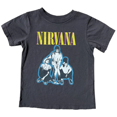 Nirvana Short Sleeve Tee in Vintage Black