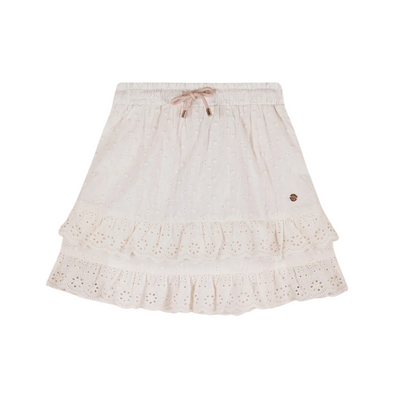 Niu Embroidered Skirt in Pearled Ivory front