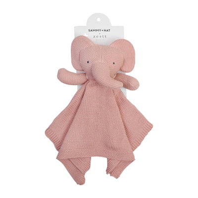 Organic Elephant Lovey in Pink Pearl